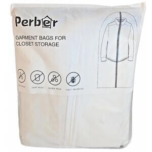 10pk Perber Garment Bags, 48" Peva Suit Bags for Travel/Storage Gray